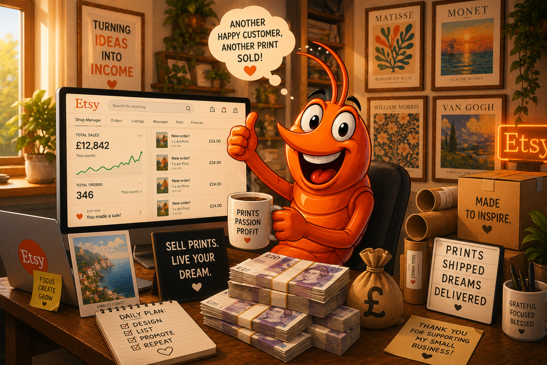 Etsy Print on Demand Side Hustle: How to Build a Poster Store for Passive Income