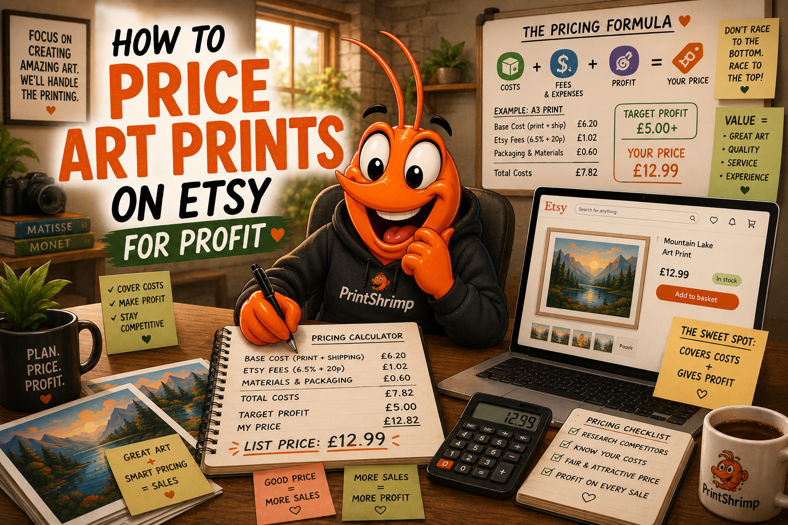 How to Price Art Prints on Etsy for Profit: The 2026 Margin Calculator