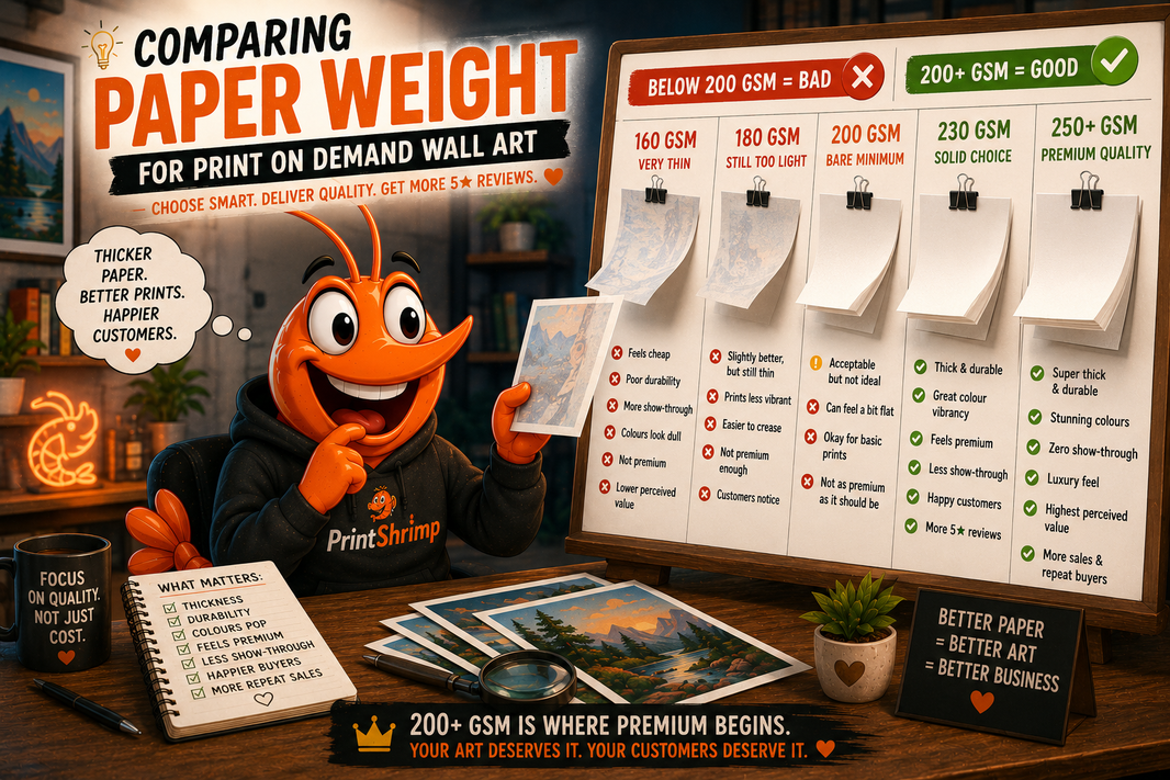 Does Paper Weight Matter for Print on Demand Wall Art?