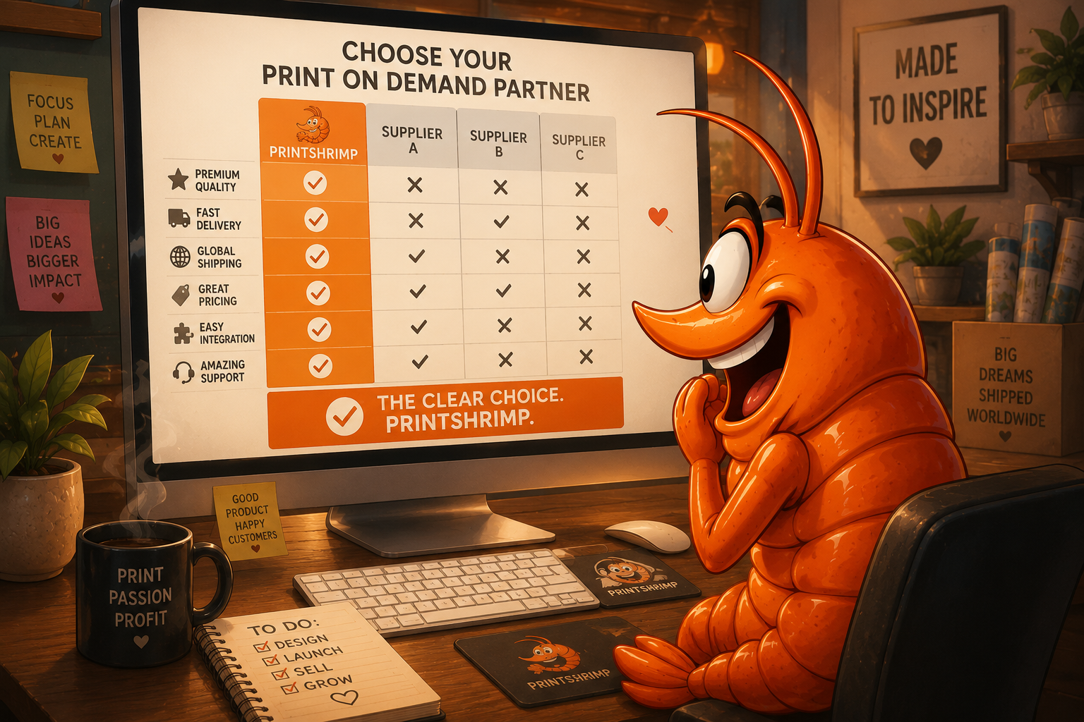 Printful vs PrintShrimp: The Best Print on Demand for Wall Art (2026)